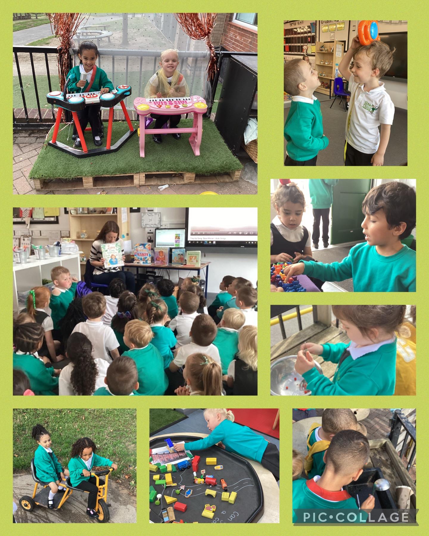 This week we had a visit from the librarian and talk about our real life superheroes.
