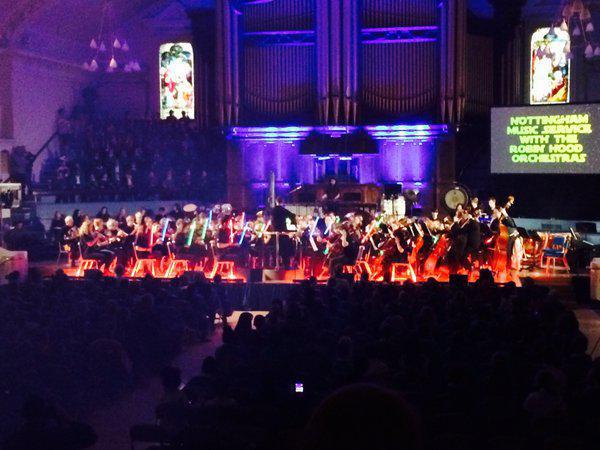 GOE orchestra light sabres